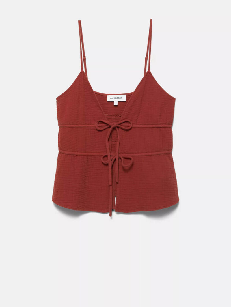 Crepe strappy top